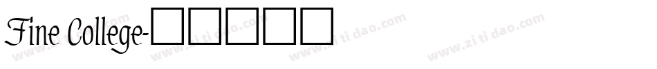 Fine College字体转换